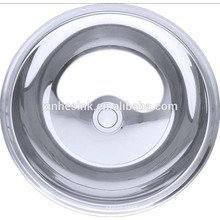 Fregadero de lavabo y de baño de acero inoxidable redondo 304 para la venta